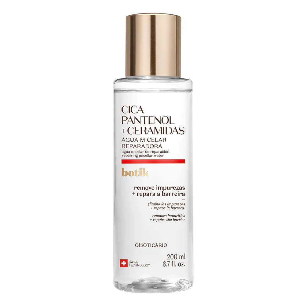 Água Micelar Reparadora Botik Cica Pantenol e Ceramidas 200ml