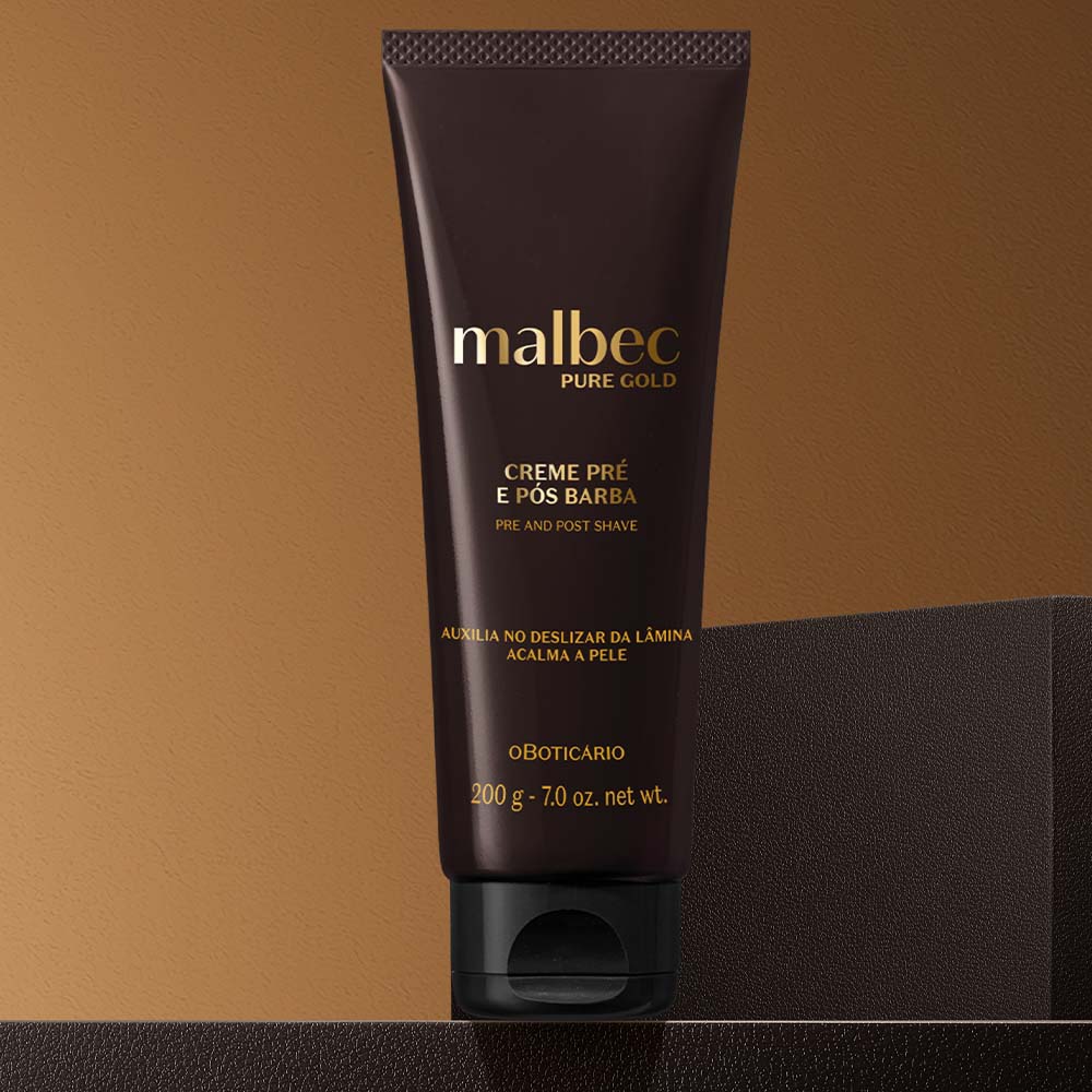 Creme pré e pós barba Malbec Pure Gold, 200g - Image 3