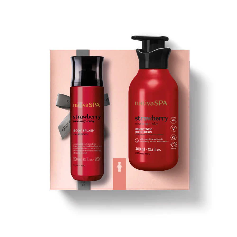 Kit Dia da Mãe Cuidado Nativa SPA Morango Ruby