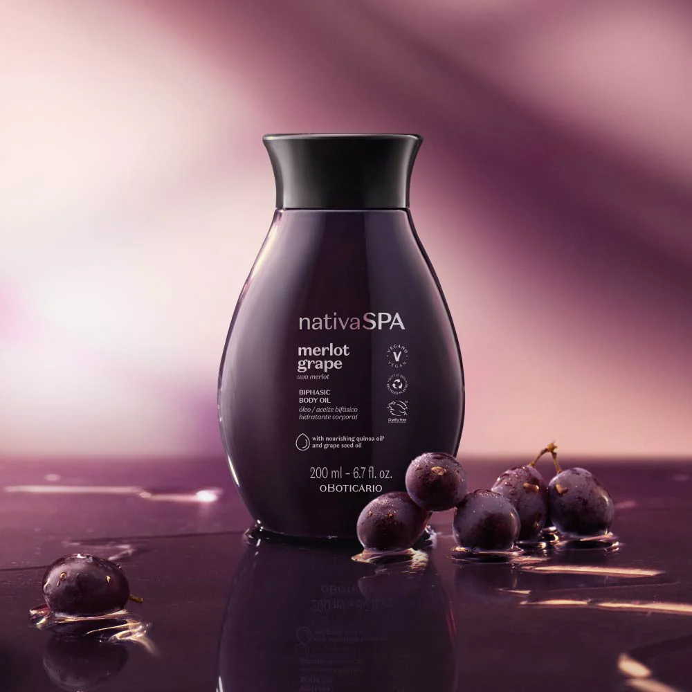 Óleo Bifásico Hidratante Corporal Nativa Spa Uva Merlot, 200ml - Image 3