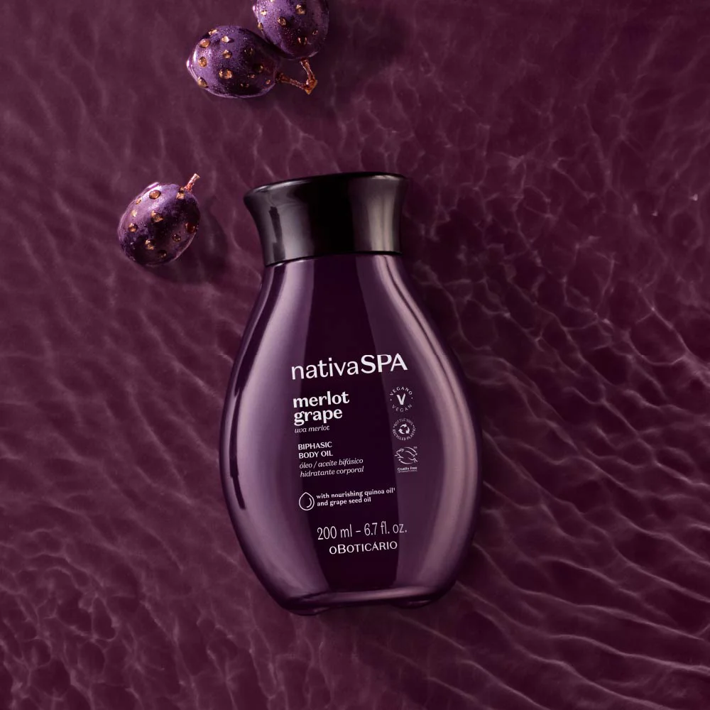 Óleo Bifásico Hidratante Corporal Nativa Spa Uva Merlot, 200ml - Image 4
