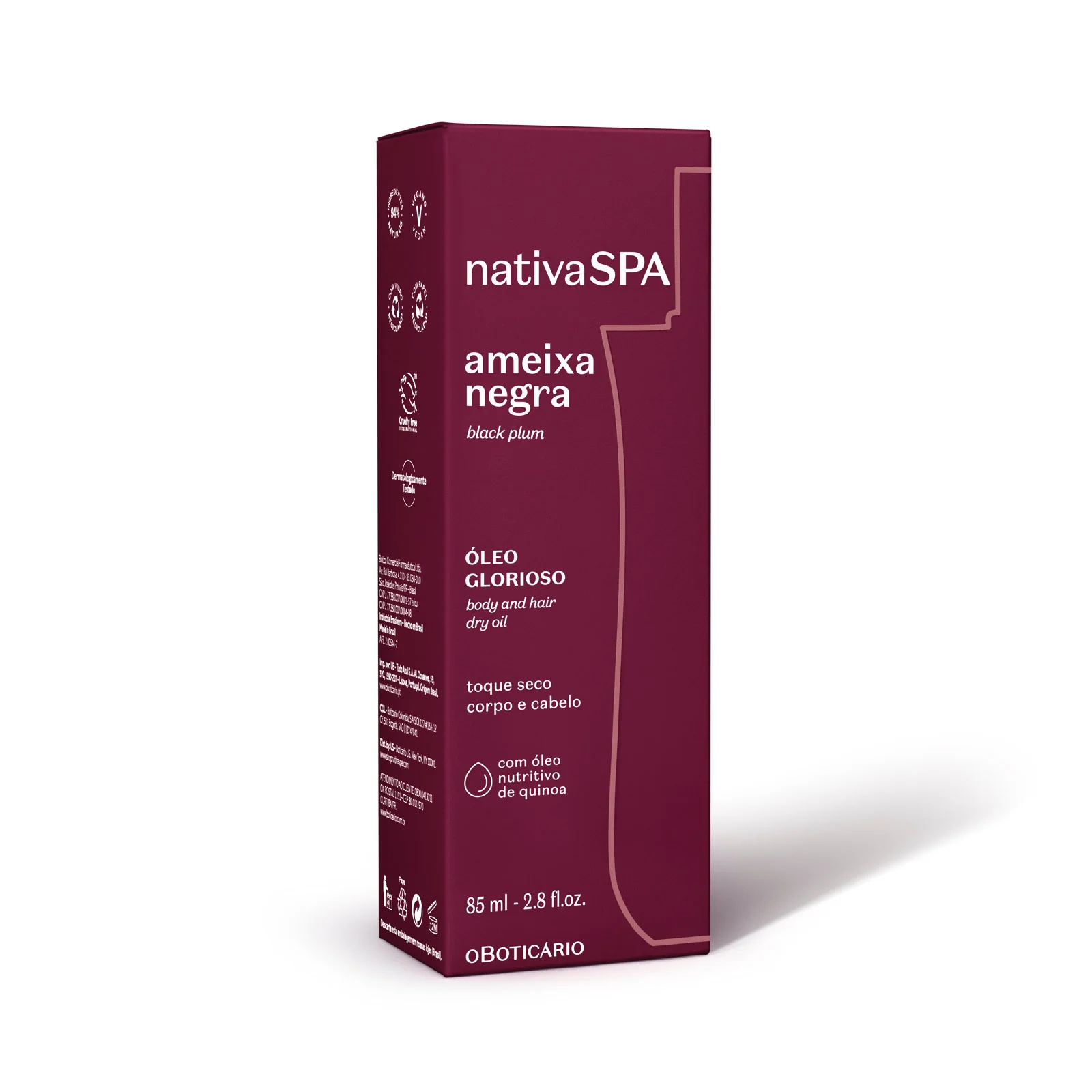 Óleo Glorioso para Corpo e Cabelo Nativa SPA Ameixa Negra, 85ml - Image 5