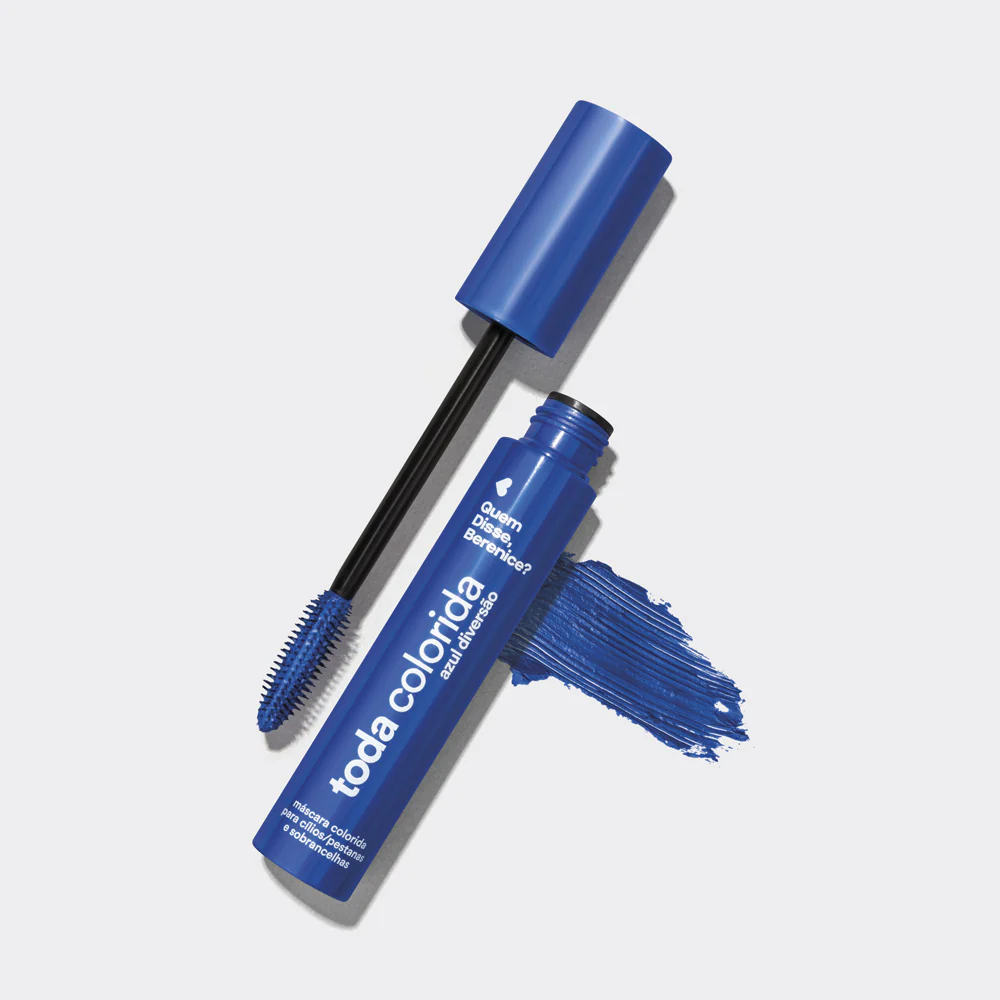 Máscara de Pestanas e Sobrancelhas Toda Colorida Azul Diversão, 10g - Image 5