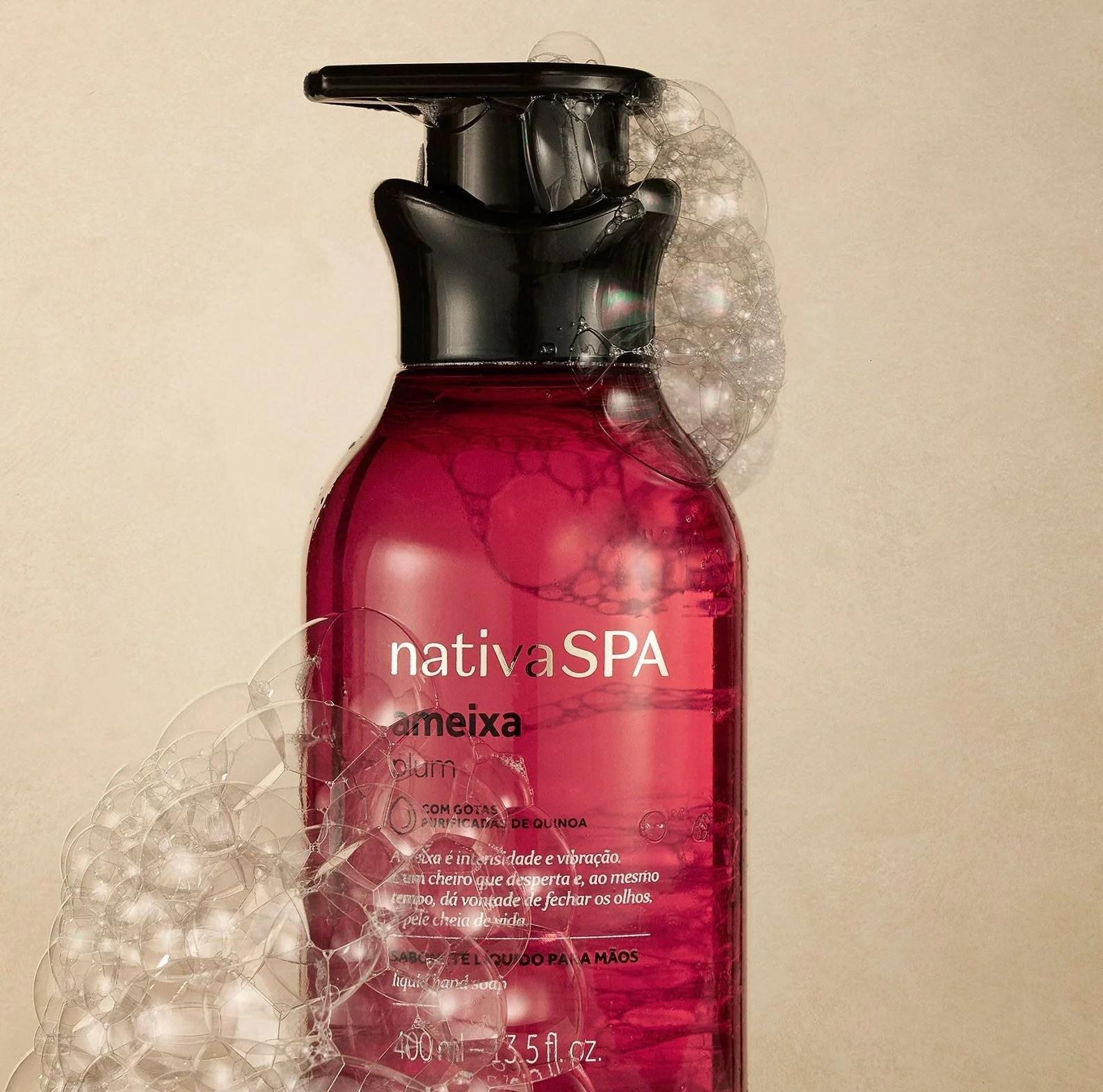 Sabonete Líquido Mãos Nativa SPA Ameixa, 400ml - Image 6