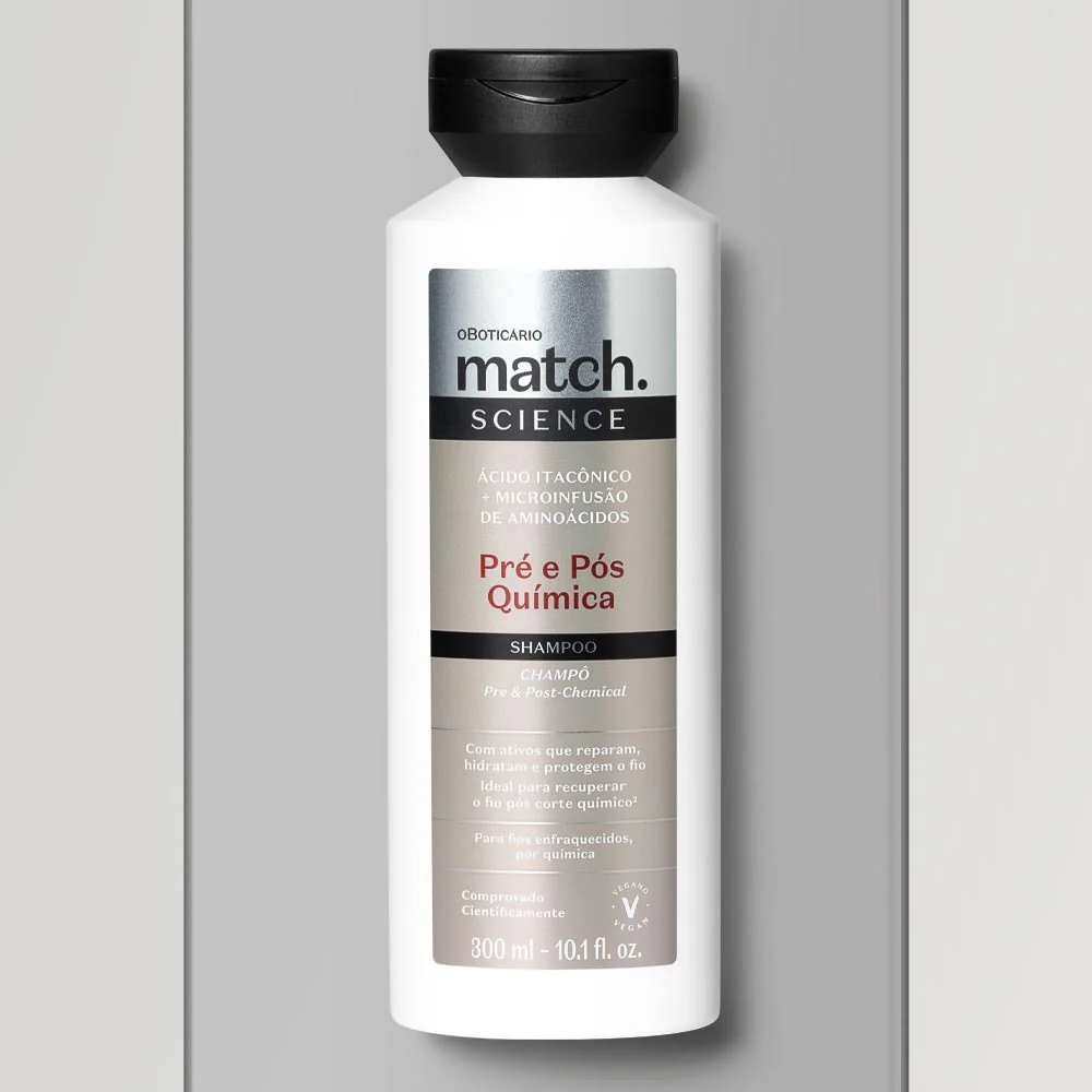 Shampoo Match Science Pré e Pós-Química, 300ml - Image 5